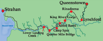 Railway route, Strahan to Queenstown